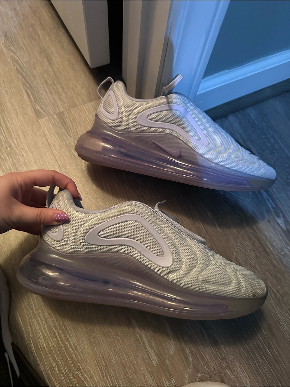 Nike Women's Air Max 720 White with Light Purple Accents